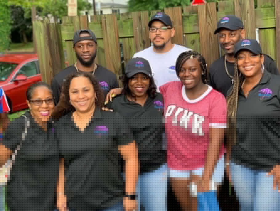 Rainey Day College Foundation volunteers gathered together at a community event.
